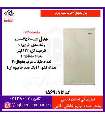 پلار يخچال 6 فوت سفيد چرم مدل R6